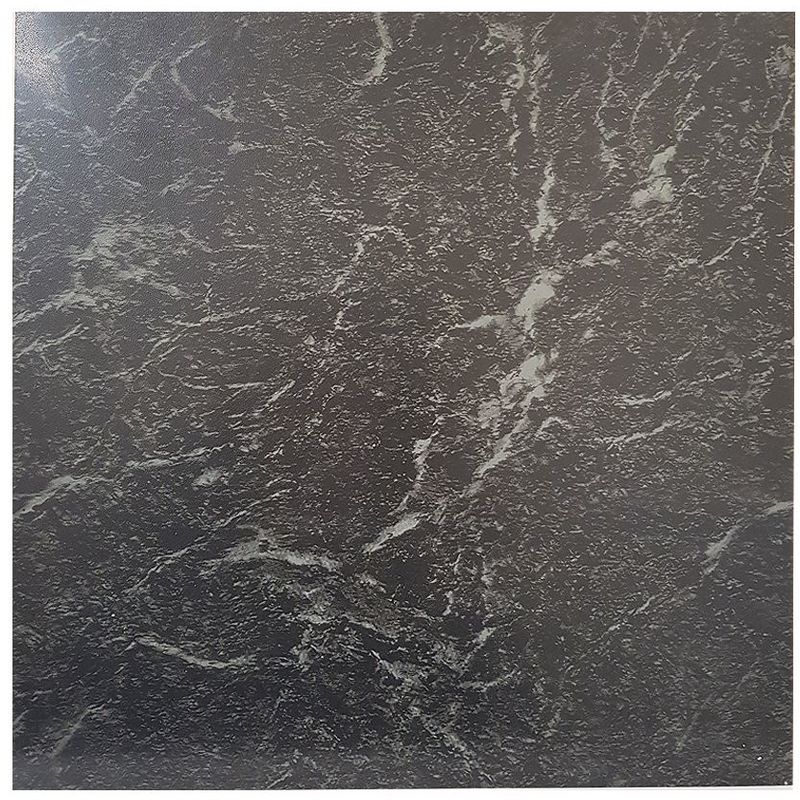 RSW - Floor Tiles Self Adhesive Vinyl Flooring Kitchen Bathroom Black Marble Effect