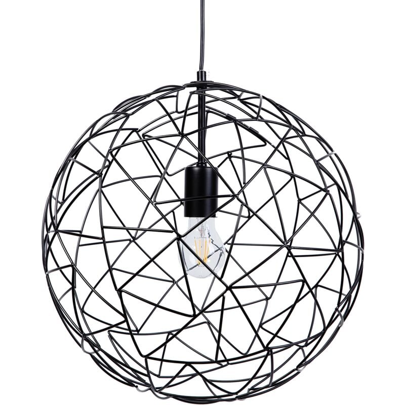 Industrial Metal Pendant Lamp Black Colour Modern Sphere Shape Lemme