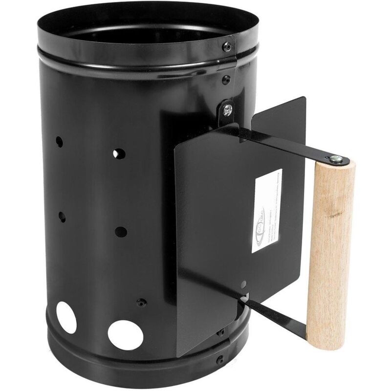 Iperbriko - Black Metal Charcoal Lighter 17x27 cm