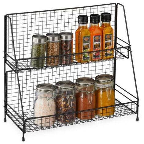 Black Metal Spice Rack