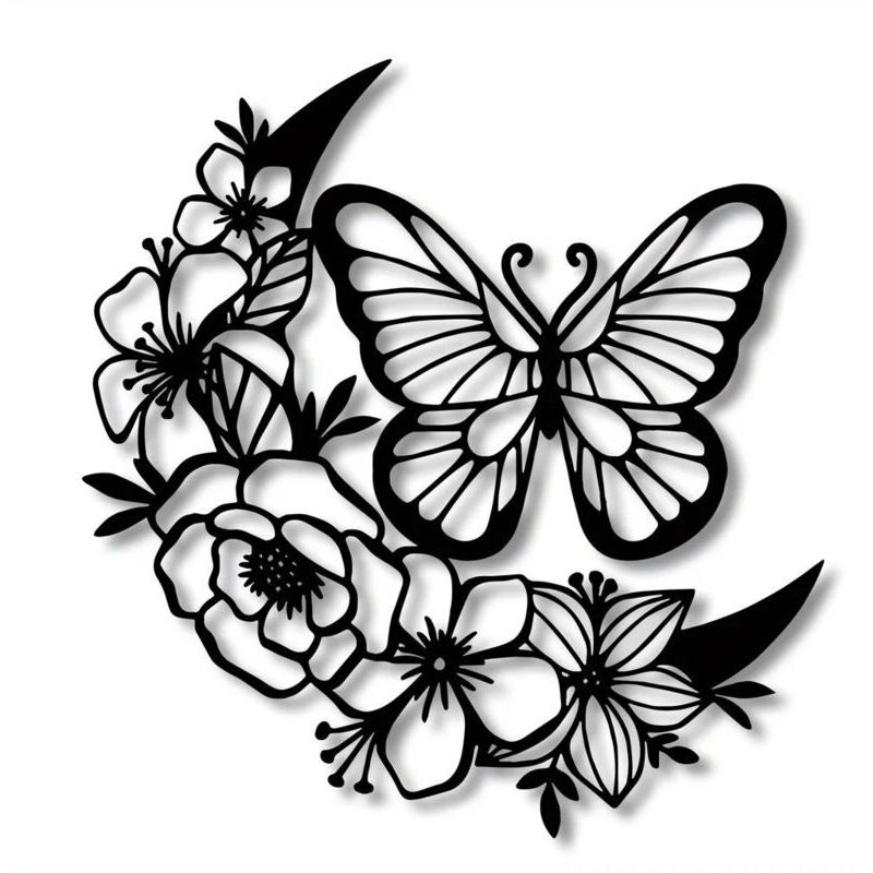 Image of Black metal wall decoration in the&hellip;