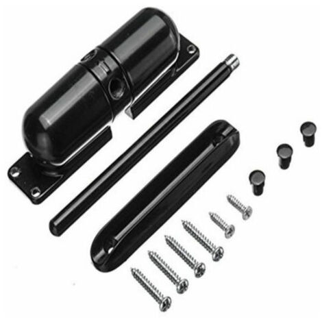 Black Mounting Door Closer, Adjustable, Spring Loaded, Automatic Metal Finish