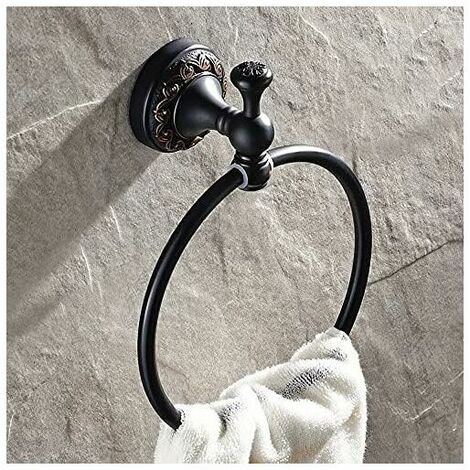 Black napkin ring, oil rubbed bronze Brass napkin holder, retro vintage antique napkin ring with drilling