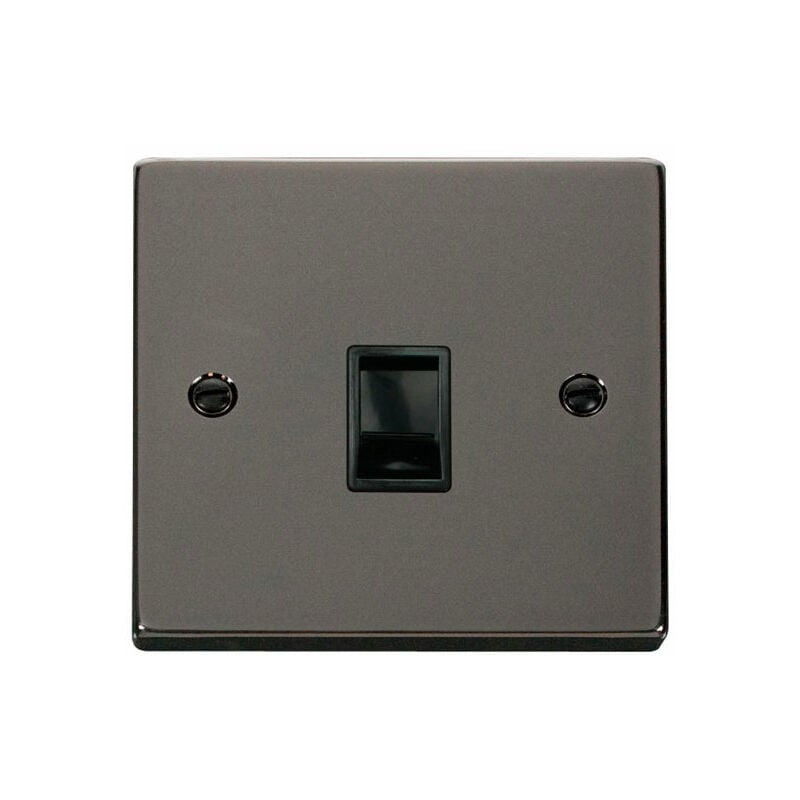 Se Home - Black Nickel Rj11 Socket - Black Trim