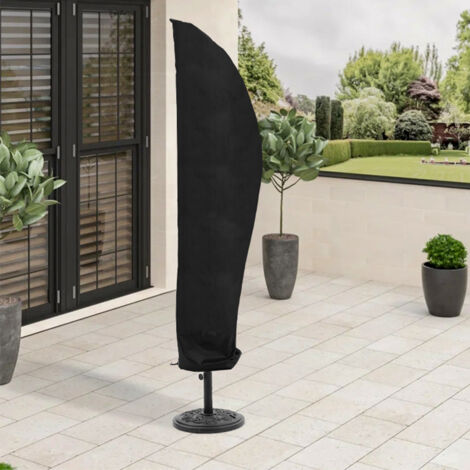 Black Outdoor Waterproof Banana Roma Umbrella Parasol Cover