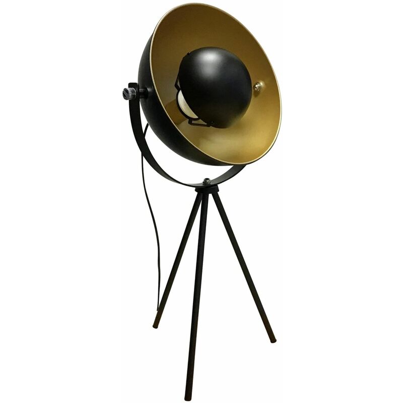Industrial Style Black Tripod Table Lamp