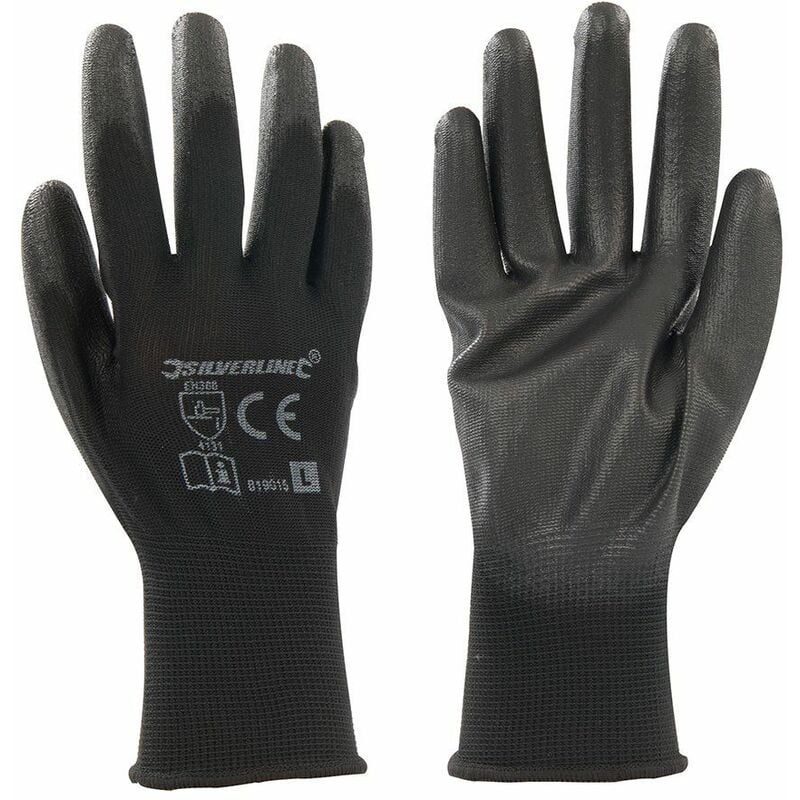 Silverline - Black Palm Gloves L 10 819015