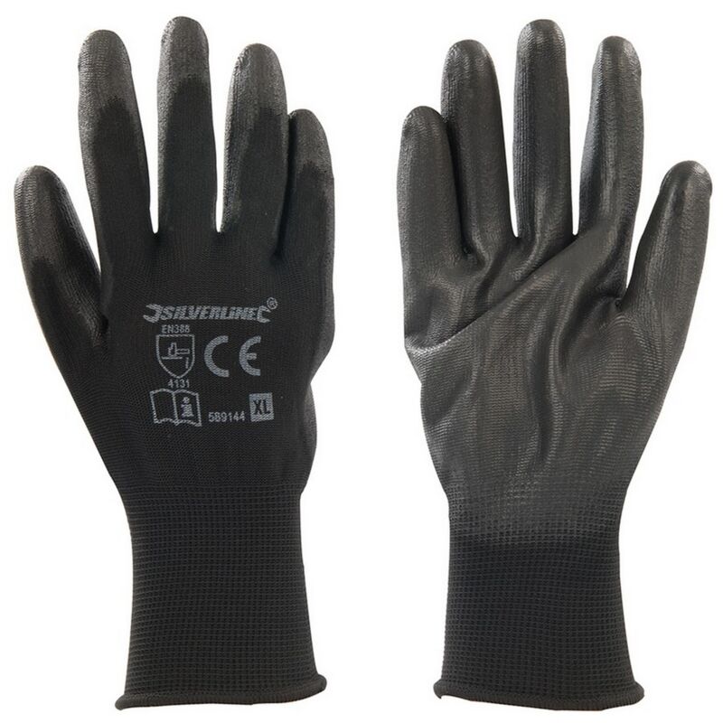 Silverline - (589144) Black Palm Gloves XL 11