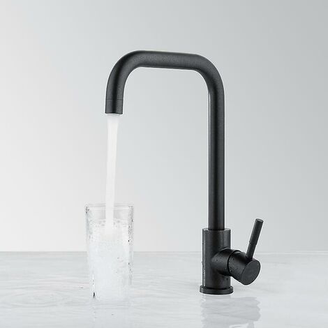Black Pearl Kitchen Faucet Sink Mixer Tap 360 Swivel Flexible Kitchen Taps In 304 Stainless Steel Painted Cooking Corrosion Resistant