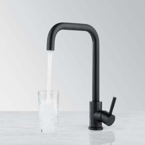Black Pearl Küchenarmatur, 360° schwenkbar, Spültischarmatur, flexible Küchenarmatur, 304 Edelstahl, Einbrennlackierung, korrosionsbeständig