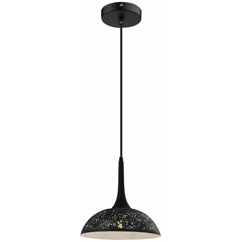 15franklite - Black pendant lamp Perfora 1 Bulb Diameter 30 Cm