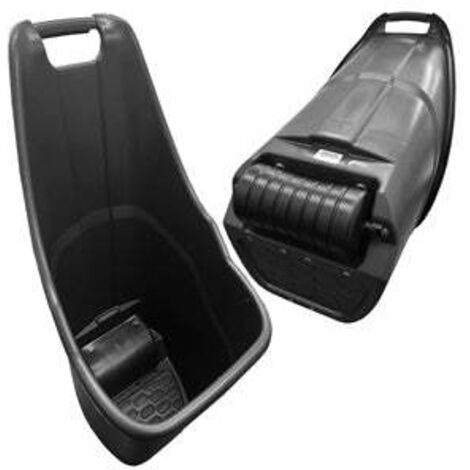 Black Plastic Rolling Kart Caddy With Wheels Multi Purpose Wheelbarrow For Gardens