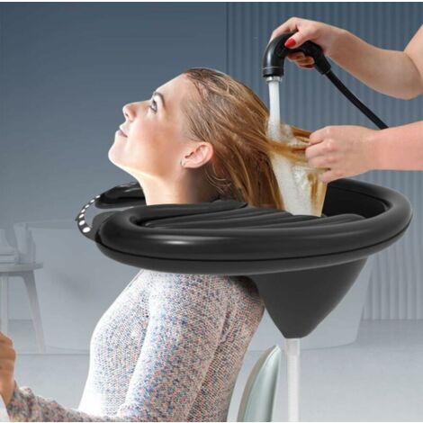 Black Portable Tray Portable Sink, Home Shampoo Basin, Hair Washing Basin, Inflatable Hair Washing Basin, Bed Basin For Home Hair Washing