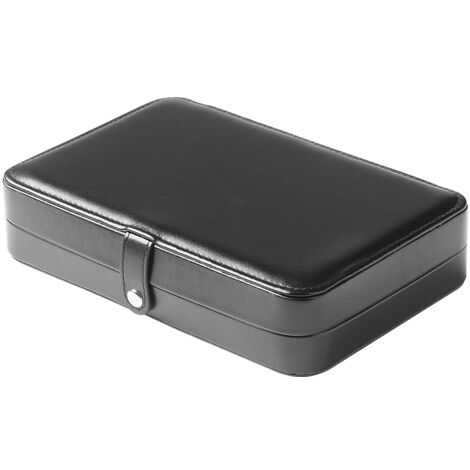 Black PU Leather Travel Jewelry Storage Box
