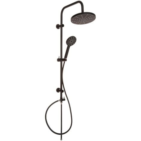 Black Rainfall Shower Set Round Rain Slider BLACK Series