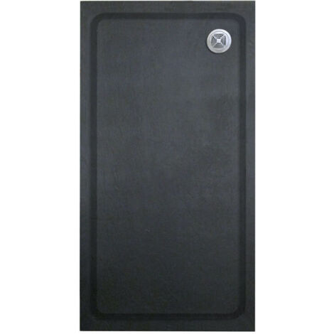 Black Rectangular Slate Effect Shower Tray - 1700 x 800mm - Balterley