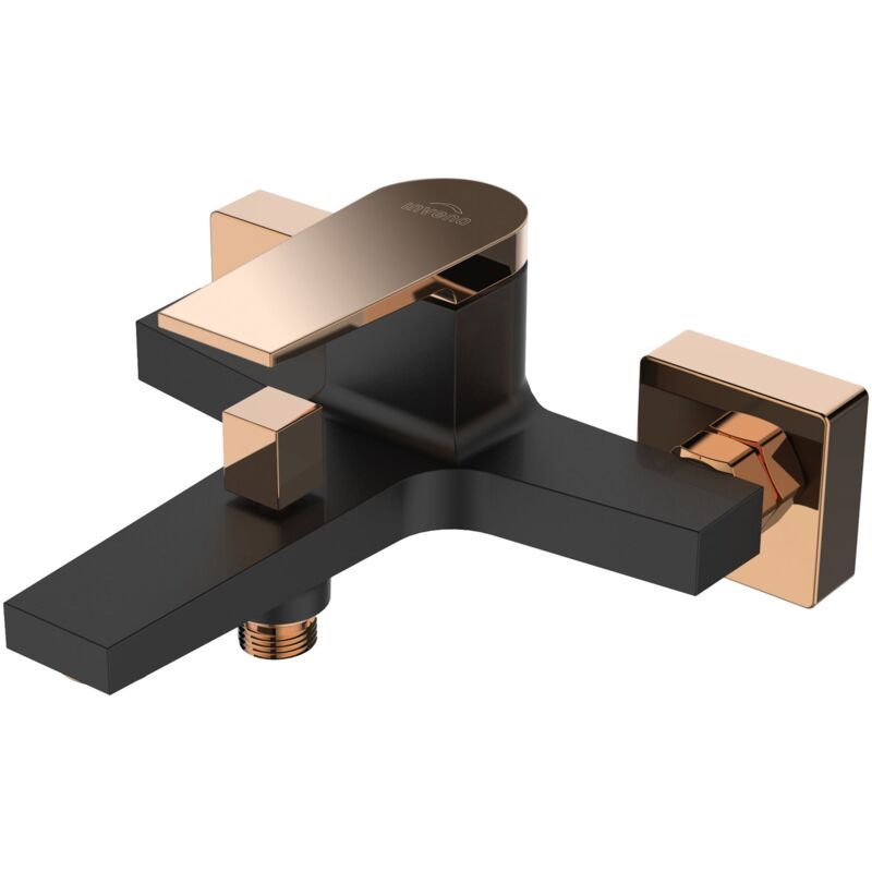 Black/Rose Gold Brass Bathroom Bath Faucet Mixer Wall Mounted Bathtub Tap