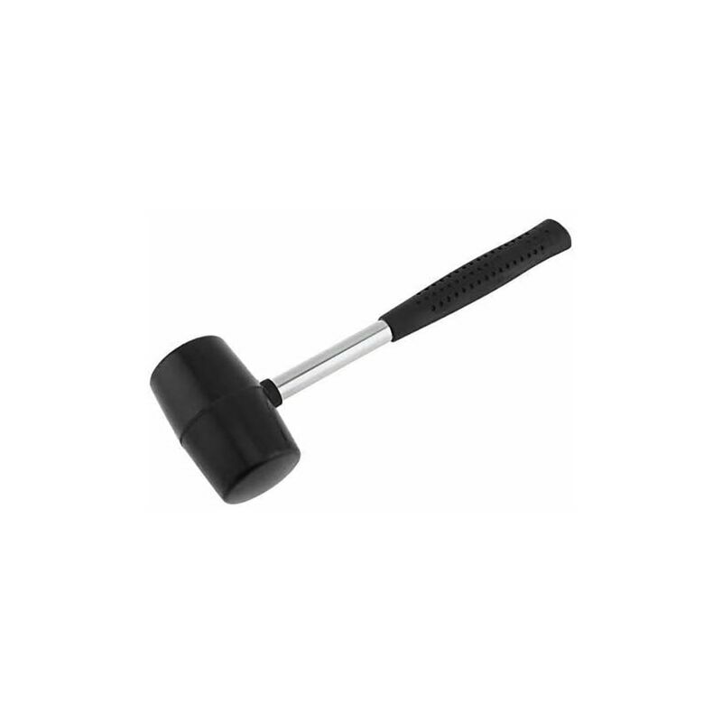 Hoopzi - Black rubber hammer for rubber mallet with skull and rubber handle for all handicrafts