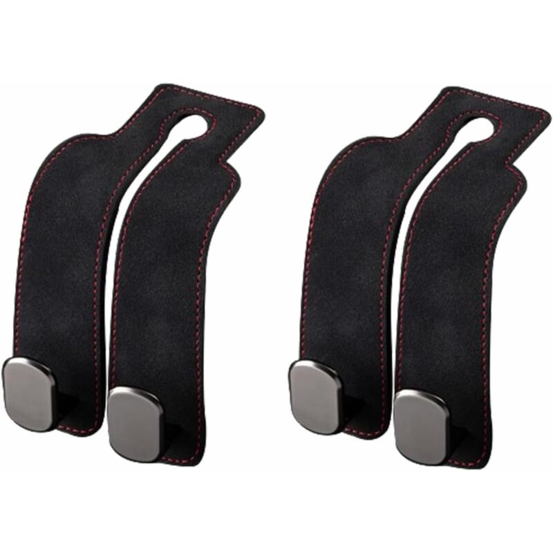 Black) Set of 2 Car Headrest Hooks, Universal Car Seat Hook Holders Car Back Seat Headrest Hooks Car Interior Accessories