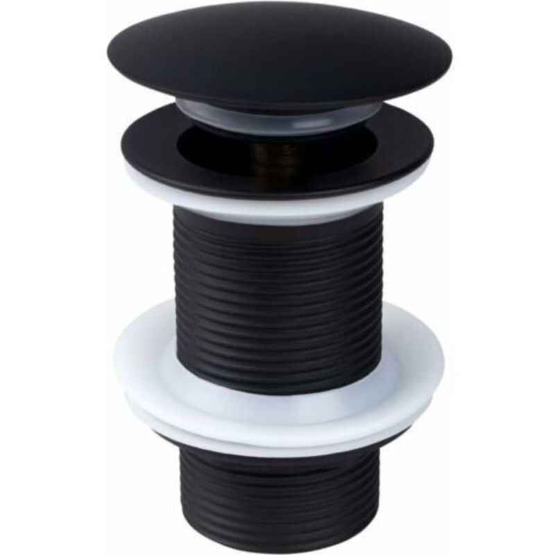 Image of Black Sink Drain Without Overflow, Universal&hellip;