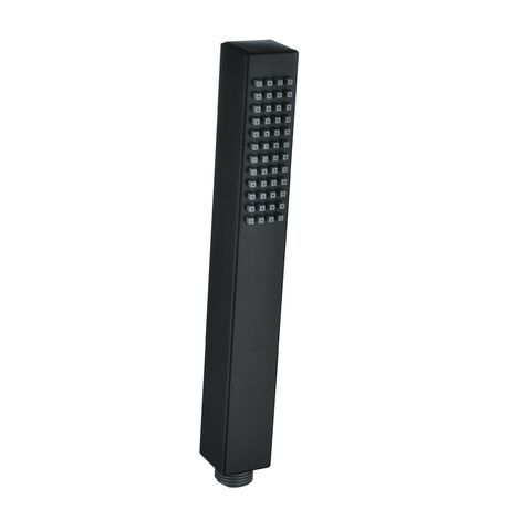 Black Square Pencil Style Single Function Shower Head