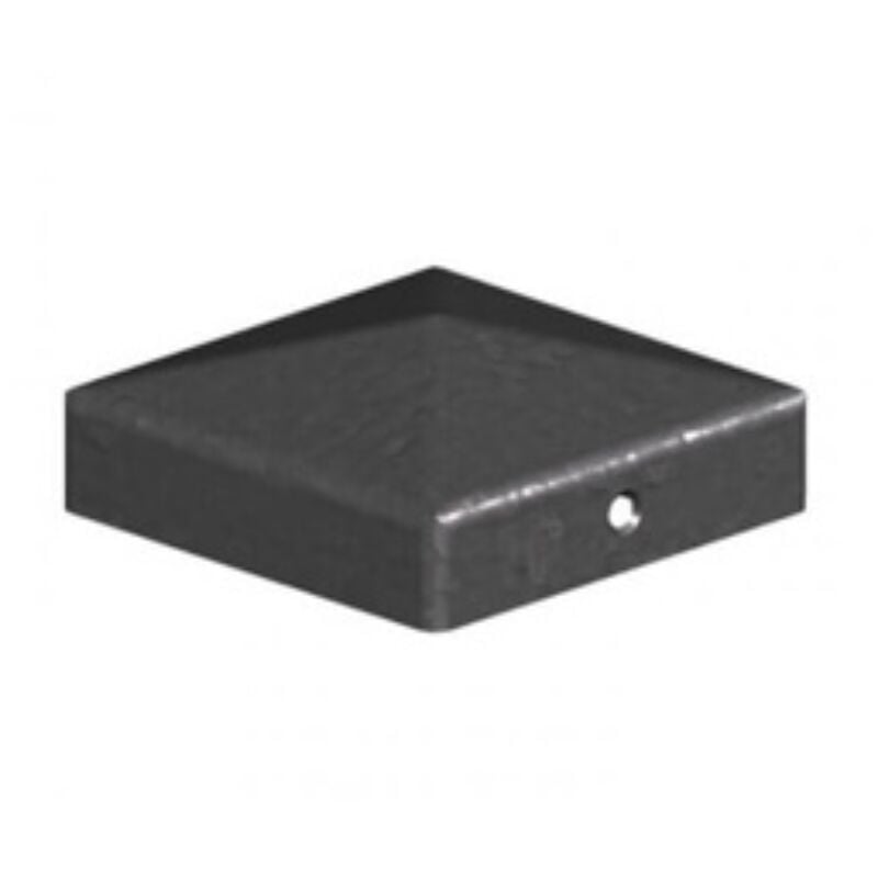 Birkdale - Black Steel Pyramid Shaped Post Cap for 3in Posts - 75 x 75mm (1 Pack)
