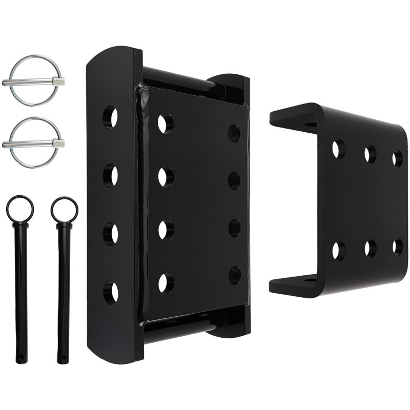 Black Tow Hitch Drop Plate fit for Land Rover Defender 4x4 Adjustable 3500kg