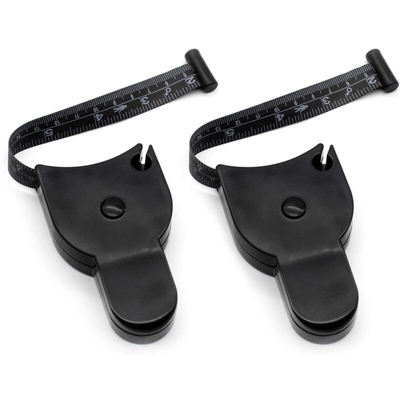 Linghhang - Black - Two Piece Set Body Measuring Tape Soft Measuring Tape 60' 150CM