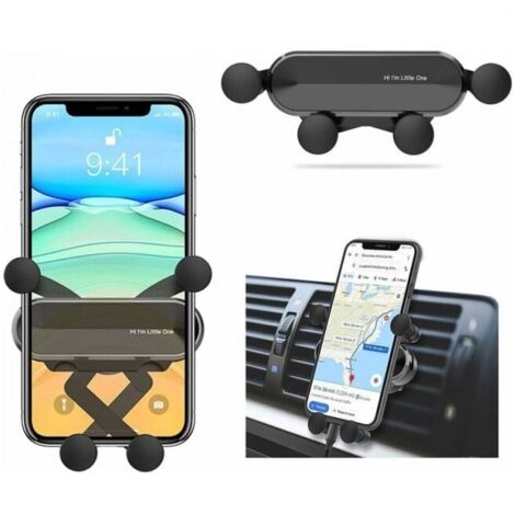 (Black) Universal Car Phone Mount with Air Vent, Car Phone Holder with Air Vent for Smartphones and GPS Devices YMYNY