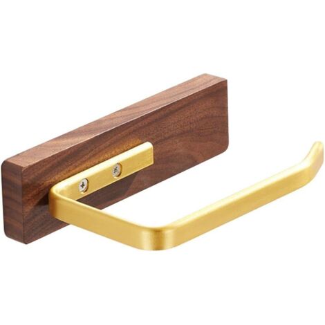 Black Walnut Toilet Roll Holder Toilet Roll Holder Wall Mounted Self Adhesive Toilet Roll Holder Suitable No Drill Toilet Roll Holder for Bathroom