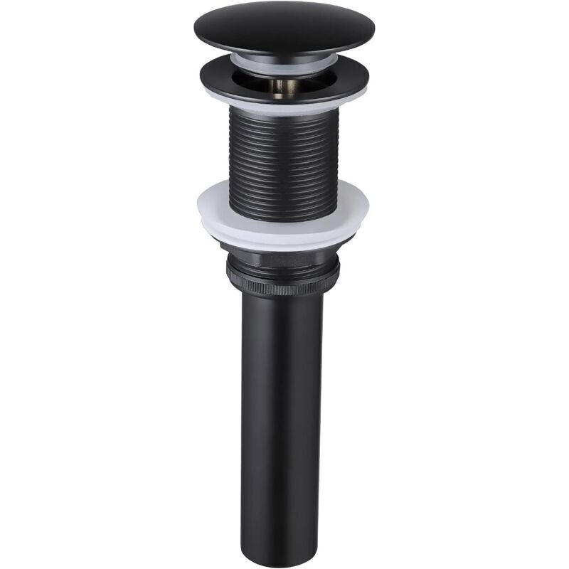Image of Black washbasin waste fitting without overflow,&hellip;