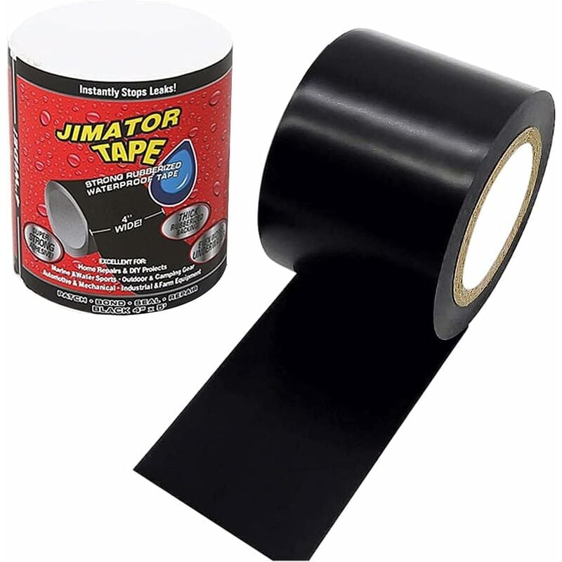 Alwaysh - Black Waterproof Tape, 2pcs Tape Waterproof, Self-fusing Silicone Tape, Insulation Tape and Sealing Strip, Sealant that Bonds and Repairs