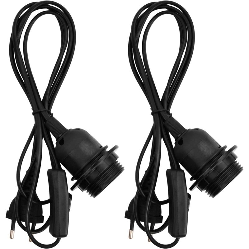 Image of (Black)2 Pieces E27 Bulb Holder, E27&hellip;