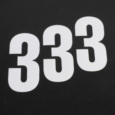 blackbird stickers lot for motorcycle race number 3 white
