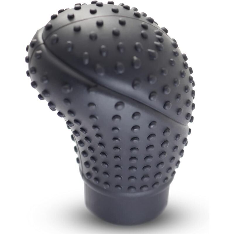 (Black)Couvre pommeau de Levier de Vitesse Universel Concave Convexe Design Soft Silicone Anti-Slip Car Shift Knob Auto Gear Boots