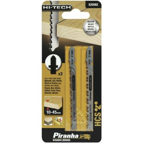 BLACK&DECKER - 2PZ LAME PER LEGNO 10X45MM TAGLIO GROSSO