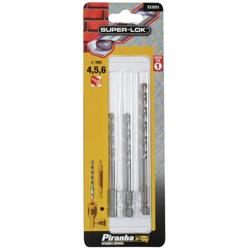 Black&decker - 3PZ punte attacco RAPIDO4/5/6 mm