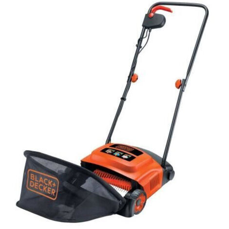 Black&Decker – Aérateur démousseur 600W – Largeur de travail 30 cm – Bac de ramassage 30L – Pour jardins jusqu'à 200 m² - GD300-QS
