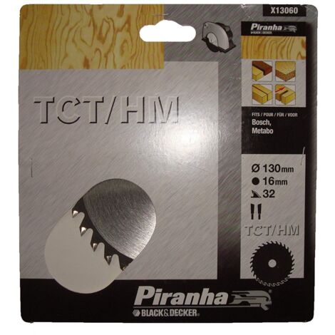 BLACK&DECKER - LAMA PER SEGA CIRCOLARE PER TAGLIO FINE LEGNO TCT 130X16X32 MM