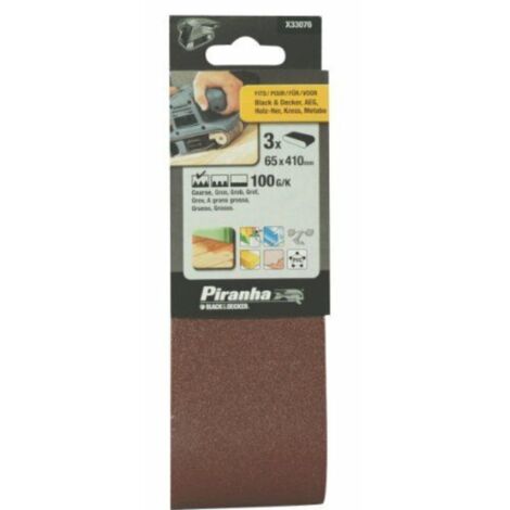 BLACK&DECKER - NASTRO ABRASIVI GRANA 10065X410MM 3PZ