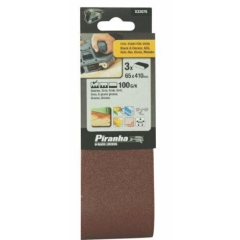 BLACK&DECKER - NASTRO ABRASIVI GRANA 10065X410MM 3PZ
