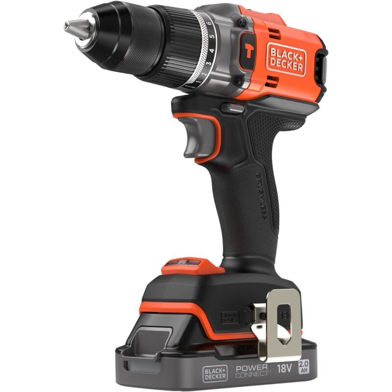 Black&decker - black+decker Perceuse Visseuse à Percussion Éco-Responsable 18V Brushless - 2 Batteries 2Ah – En Mallette - BLD683D2XK-QW