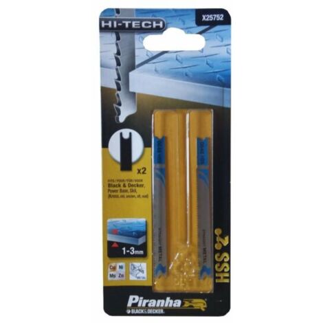 BLACK&DECKER PIRANHA 2 LAME SEGHETTO ALTERNATIVO PER METALLO X25752 TAGLIO FINE