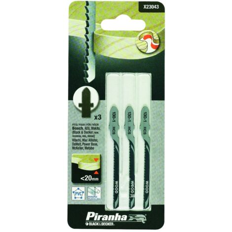 BLACK&DECKER PIRANHA 3 LAME PER SEGHETTOHCS PER LEGNO X23043-XJ