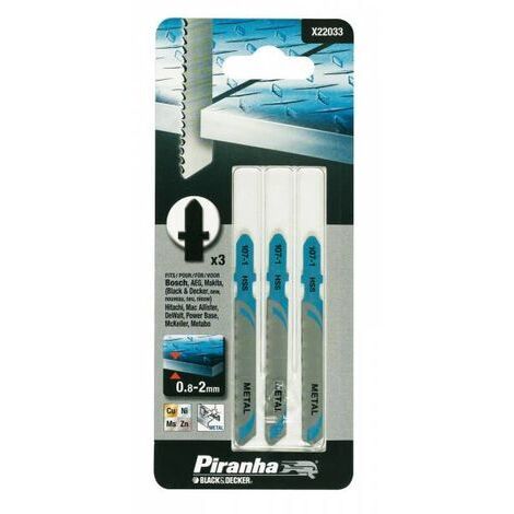 BLACK&DECKER PIRANHA 3 LAME SEGHETTO ALTERNATIVO PER METALLO X22033 TAGLIO FINE