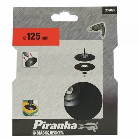 BLACK&DECKER PIRANHA- PLATORELLO IN PLASTICA 125 mm PER TRAPANO X32095