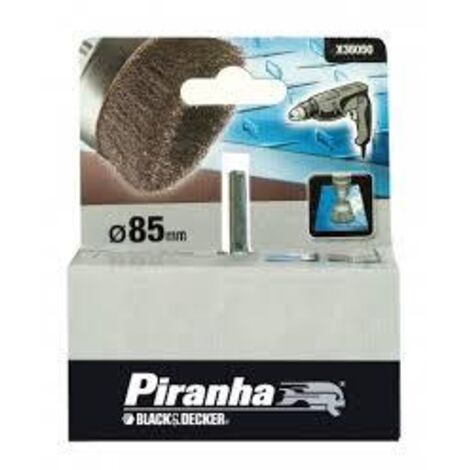 BLACK&DECKER PIRANHA-SPAZZOLA A TAZZA  mm 85 IN ACCIAIO