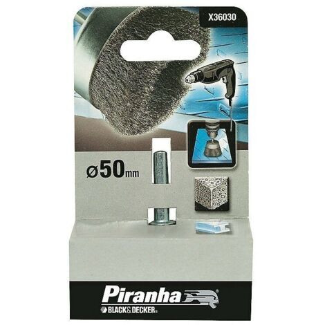 BLACK&DECKER PIRANHA-SPAZZOLA A TAZZA mm50 IN ACCIAIO