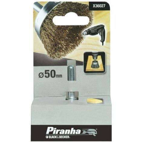 BLACK&DECKER PIRANHA-SPAZZOLA A TAZZA mm50 IN OTTONE