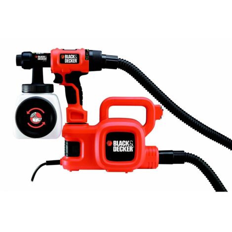 Black&Decker – Pistolet à peinture HVLP400 450W – Réservoir 1,2L – Pression 0,3 bar – Pour peinture intérieure et extérieure – Technologie aérographe